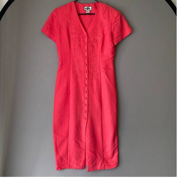 Dji sz 10 VINTAGE embroidered pencil dress - Picture 1 of 9